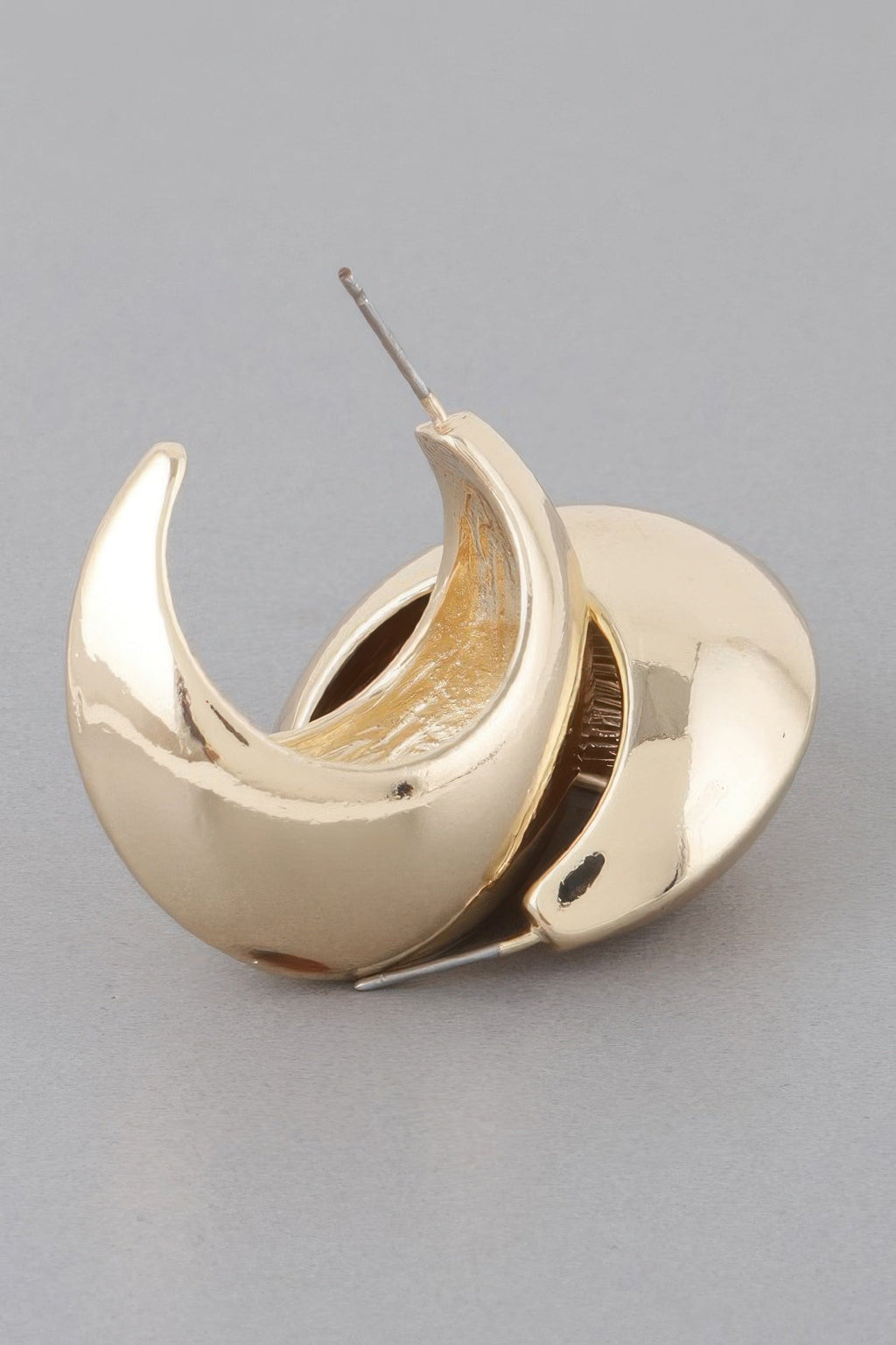 Crescent Moon Hoop Earrings