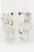 Triple Hoop Earrings Set