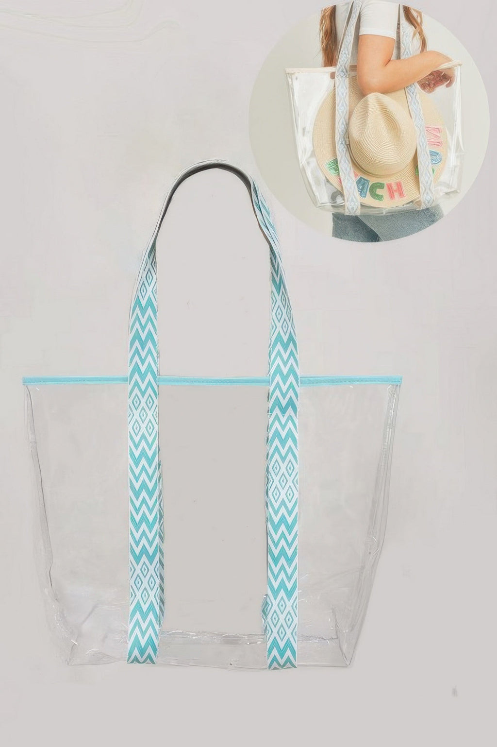 Hat Carrying Clear Tote Bag