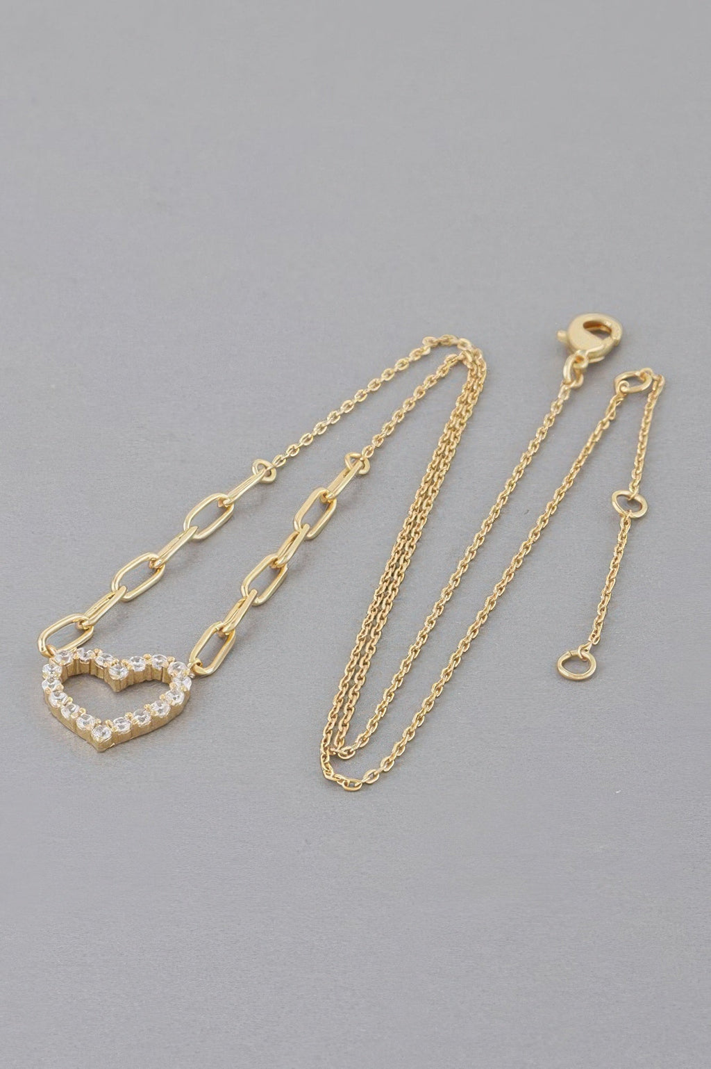 Paper Clip Heart Necklace