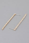 Rhinestone Pearl Drop Earrings