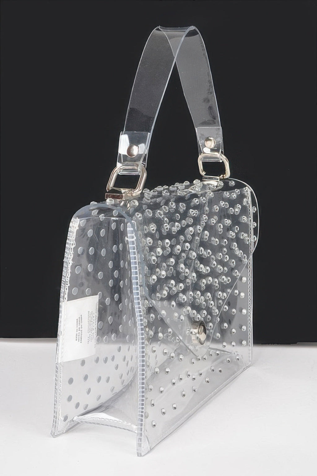 Rhinestone Hot Fix Clear Crossbody Bag
