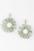 Cute Tweed Flower Earrings