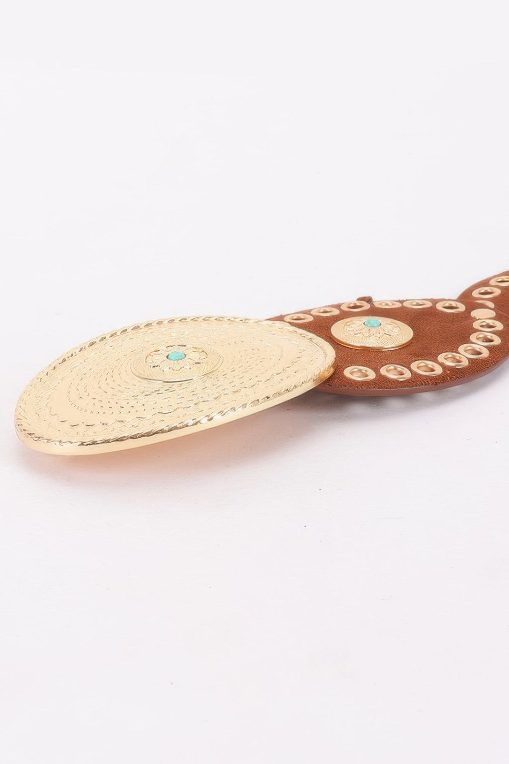 Oval Studded Statement Belt