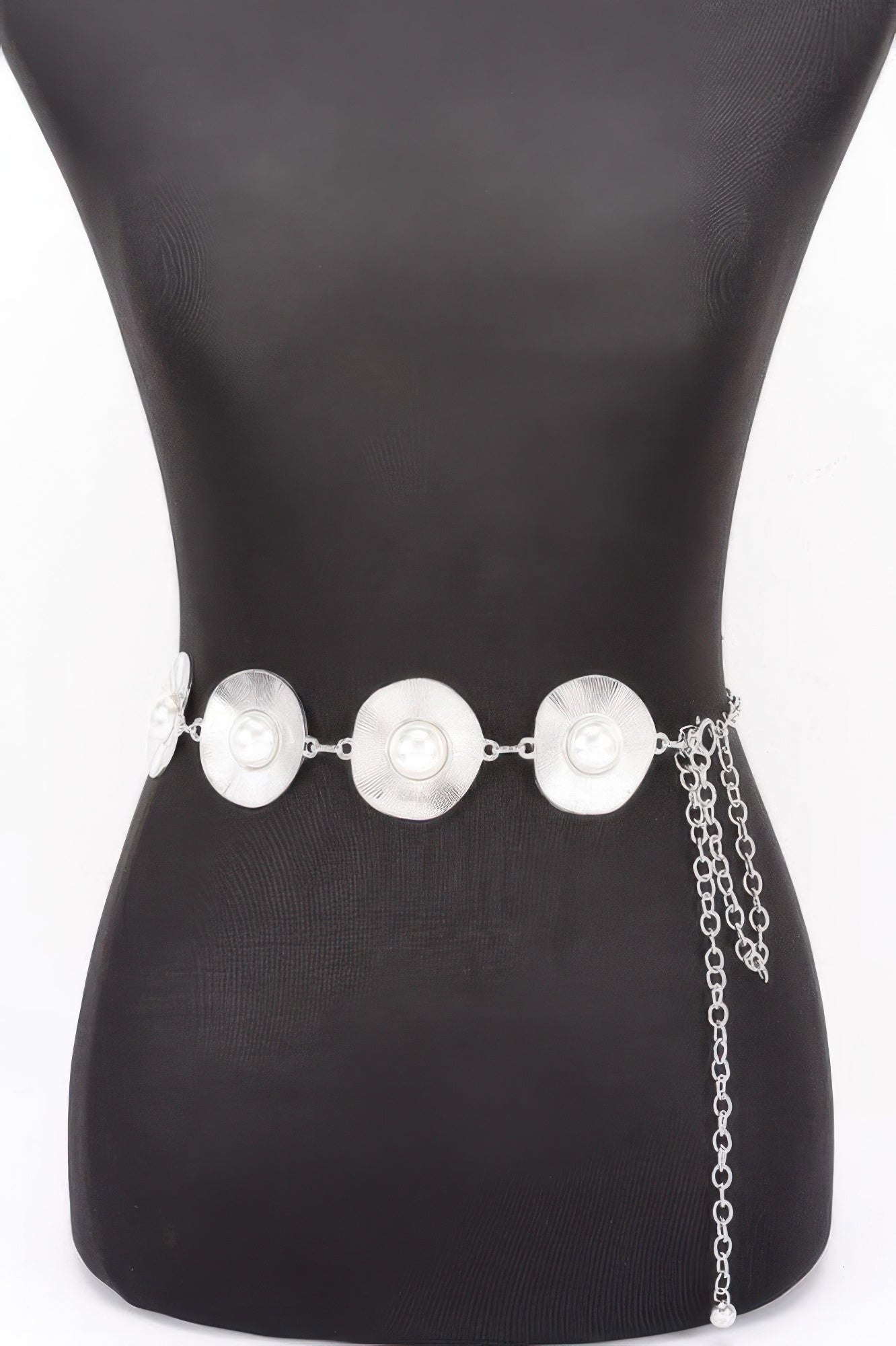 Pearl Accent Disc Chain Belt