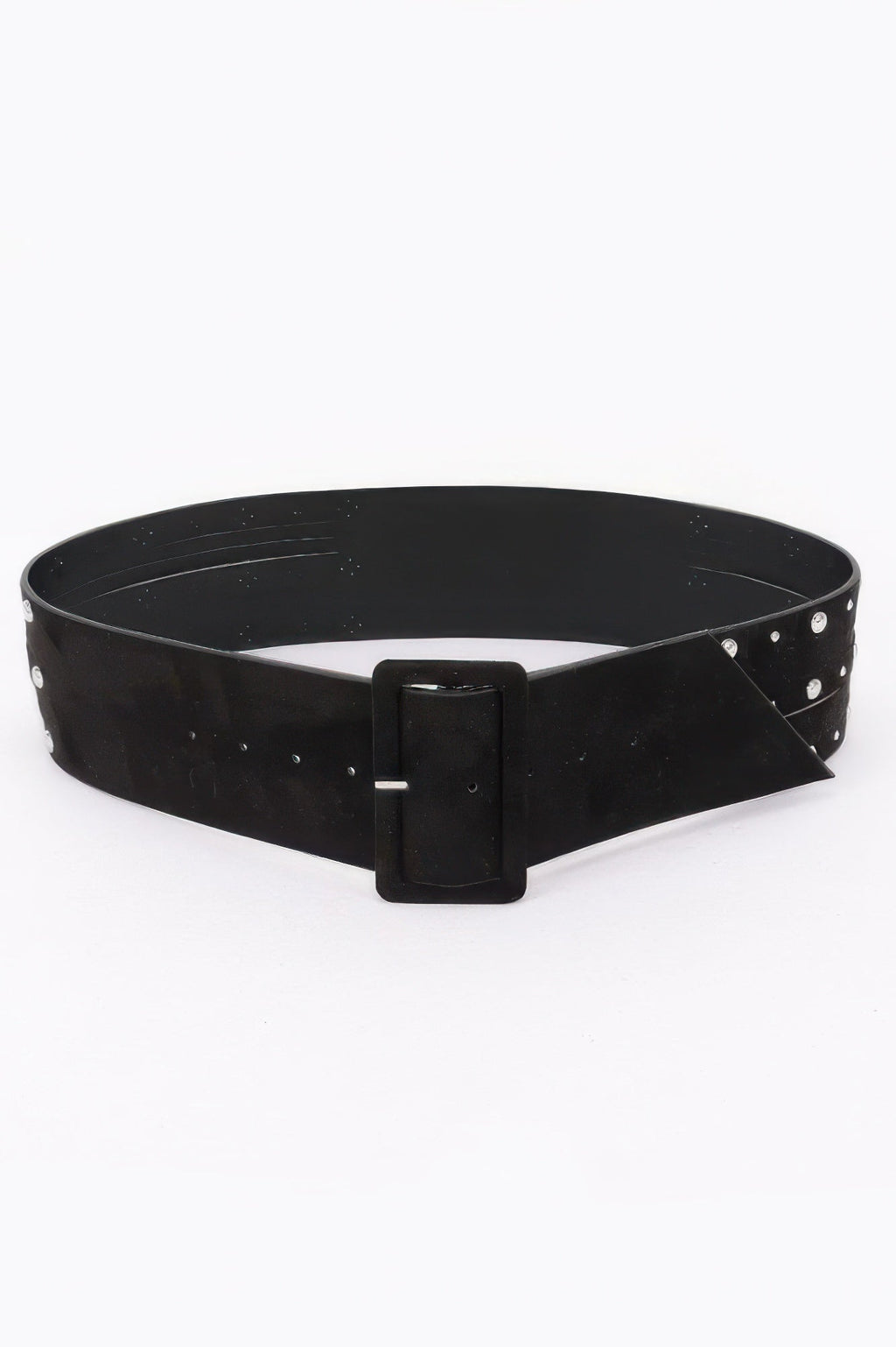 Wide Studded Buckle Belt