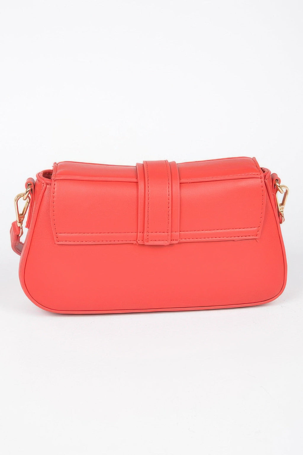 Vegan Metal Buckle Shoulder Bag