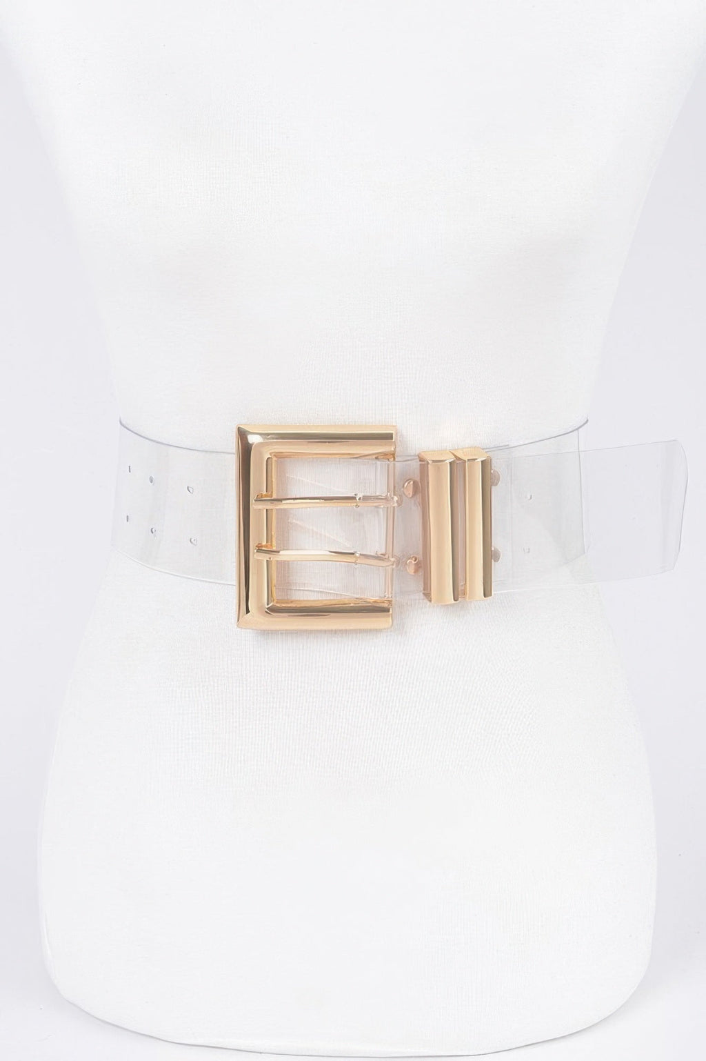Metal Buckle Transparent Belt