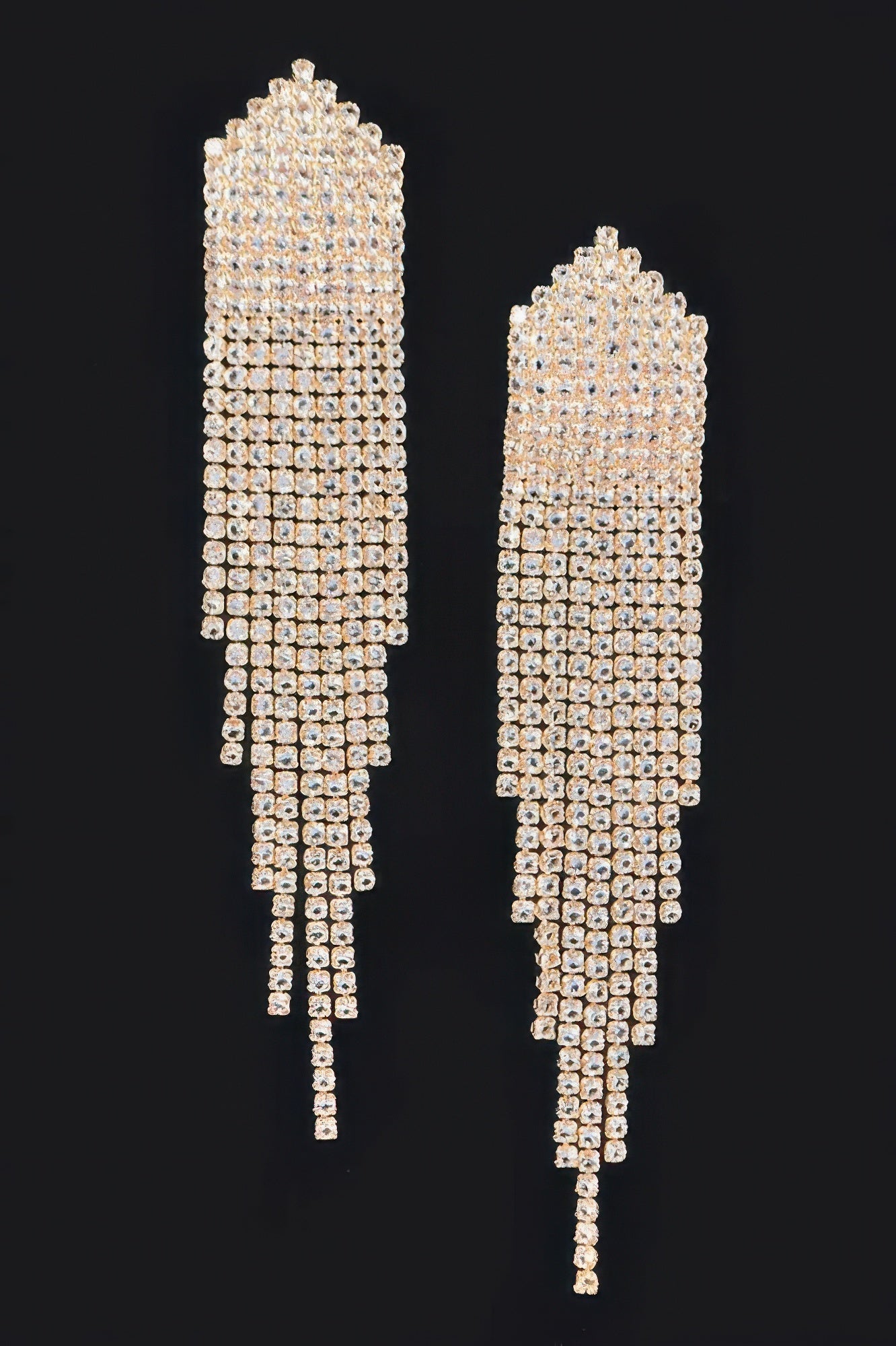 Rhinestone Fringe Earring