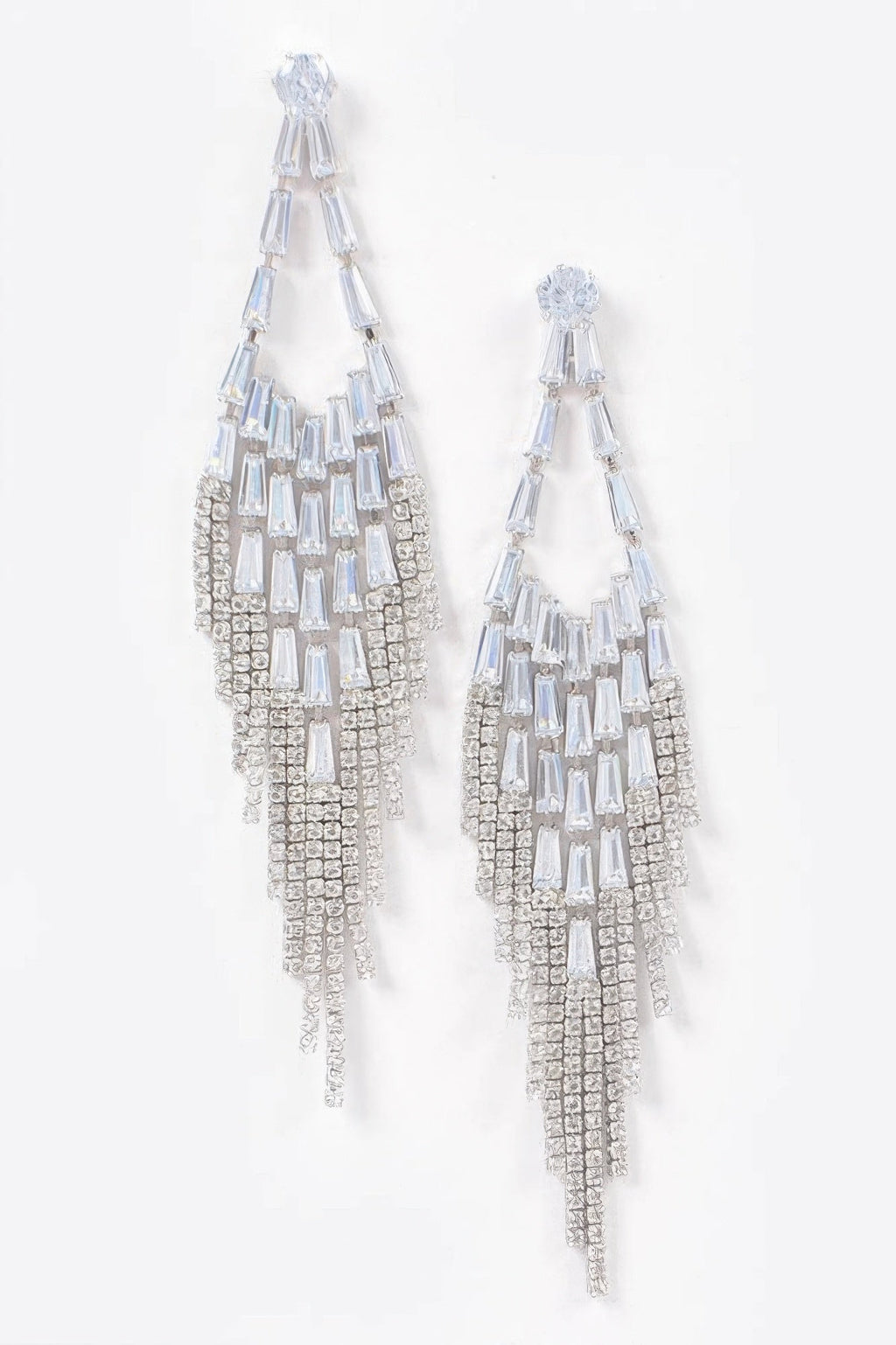 Cubic And Stone Fringe Earring