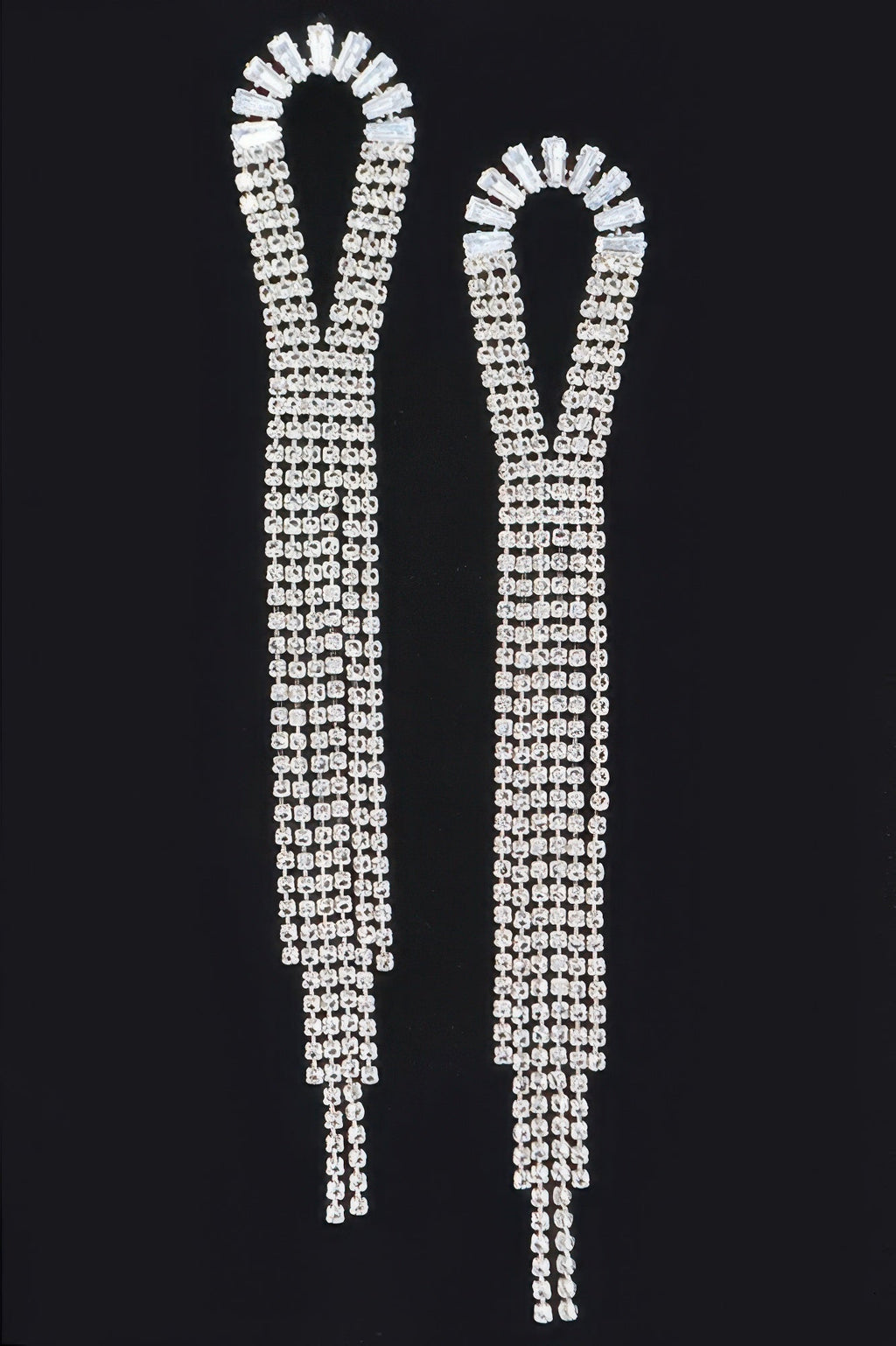 Cubic And Stone Fringe Earring