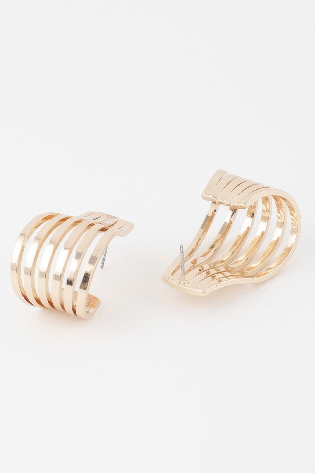 Open Cage Hoop Earrings