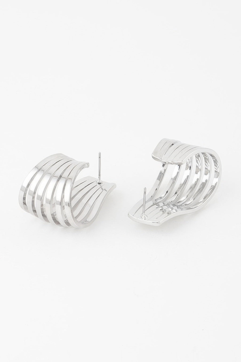 Open Cage Hoop Earrings