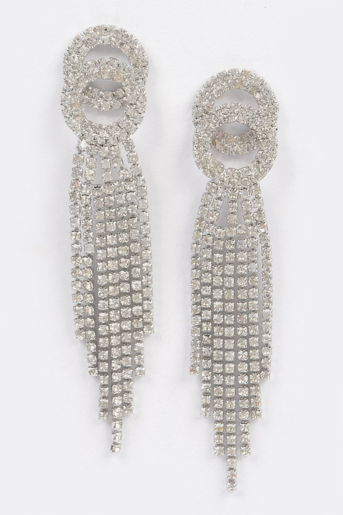 Rhinestone Fringe Earring