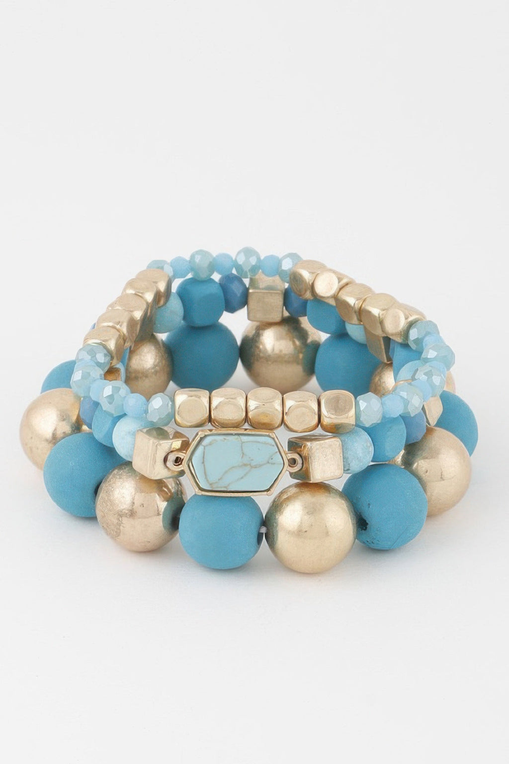 Multi Stone Beaded Bracelet