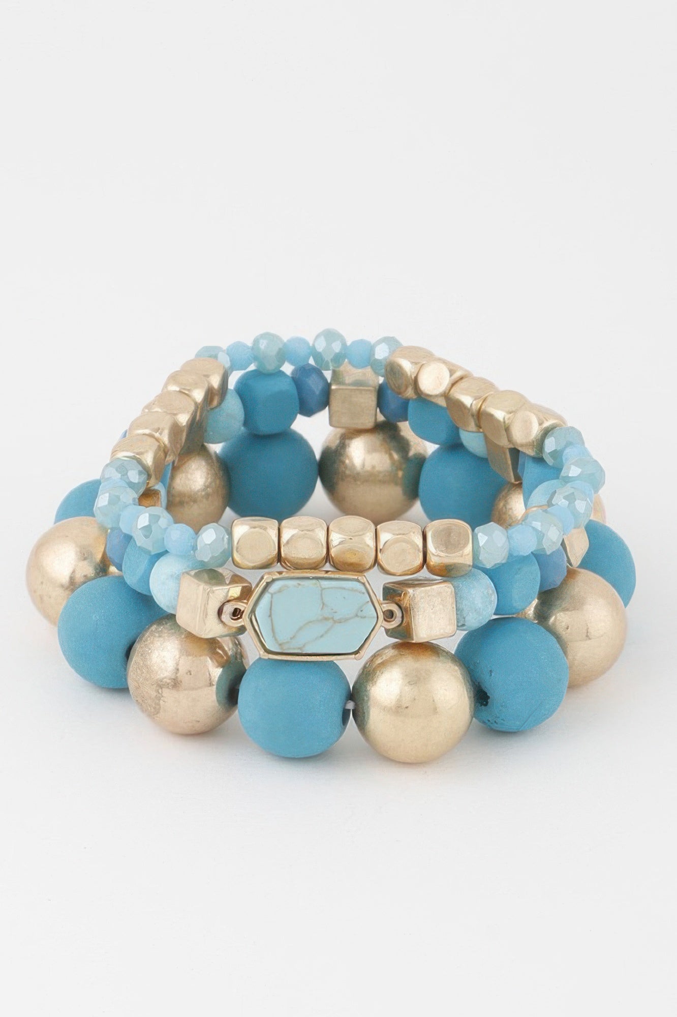 Multi Stone Beaded Bracelet