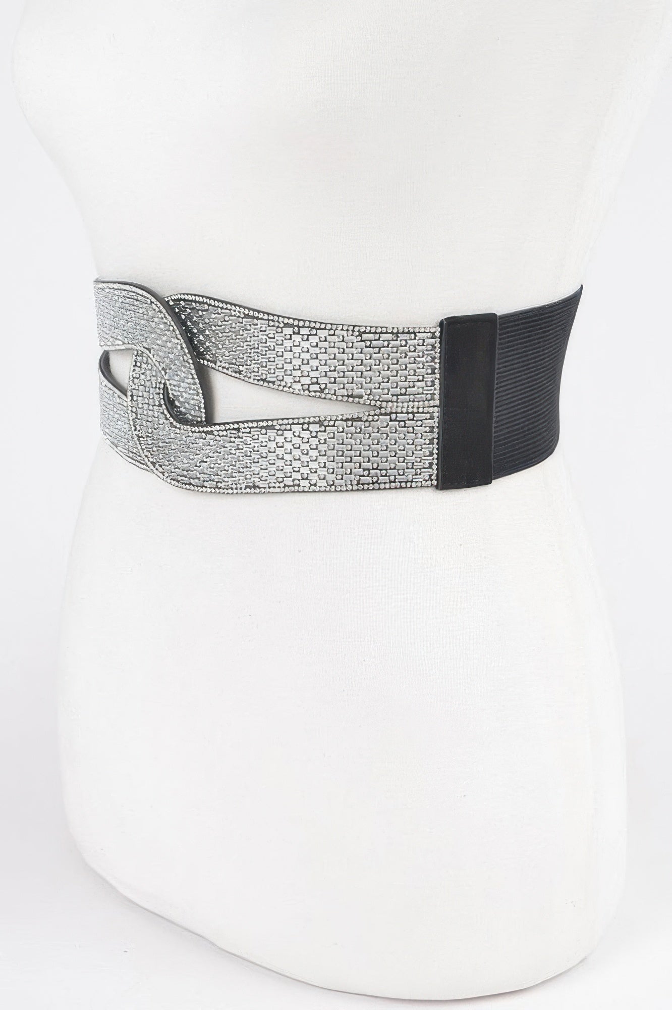 Rhinestone Plus Size Elastic Belt