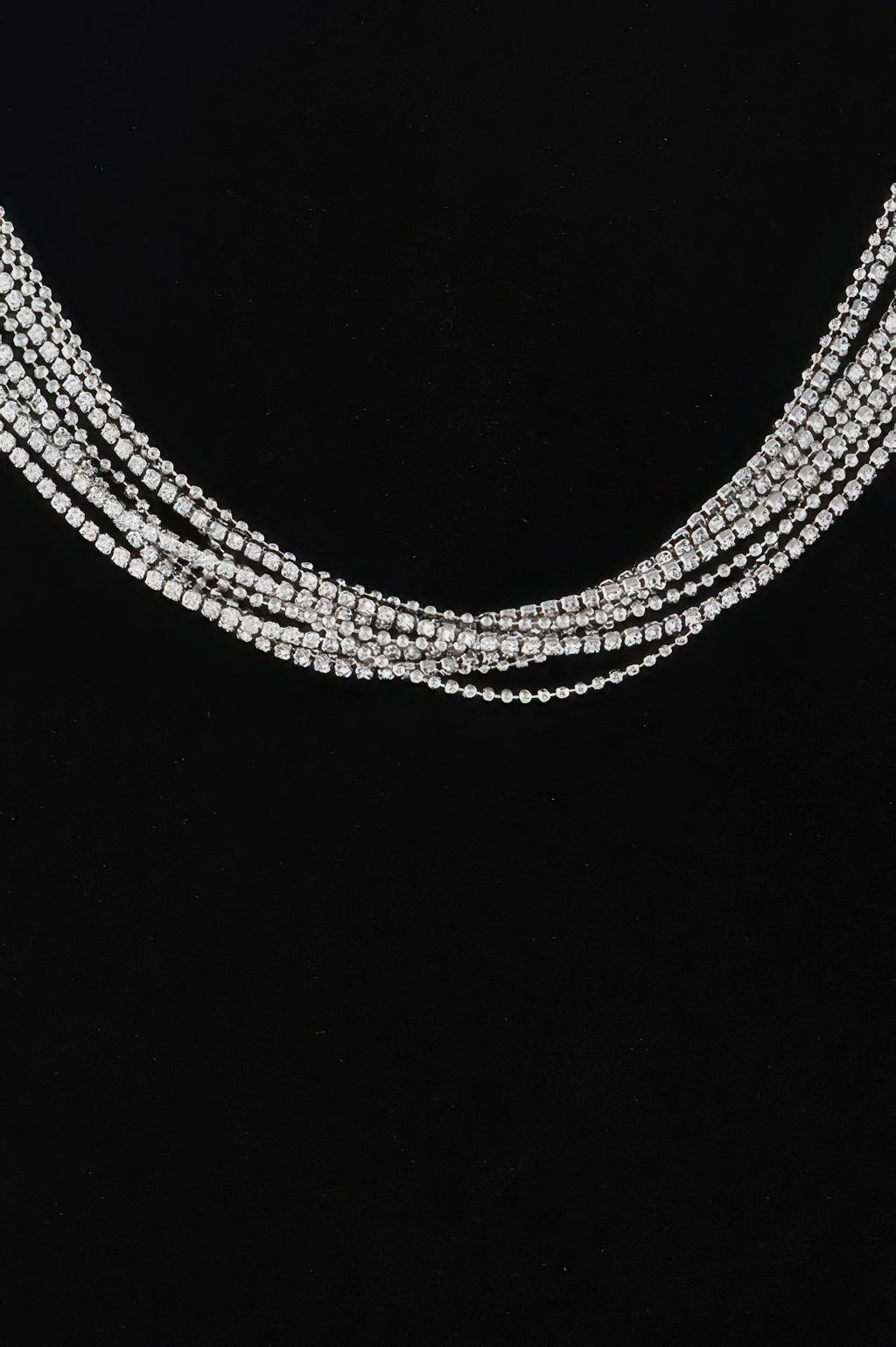 Multi Cubic Rhinestone Necklace