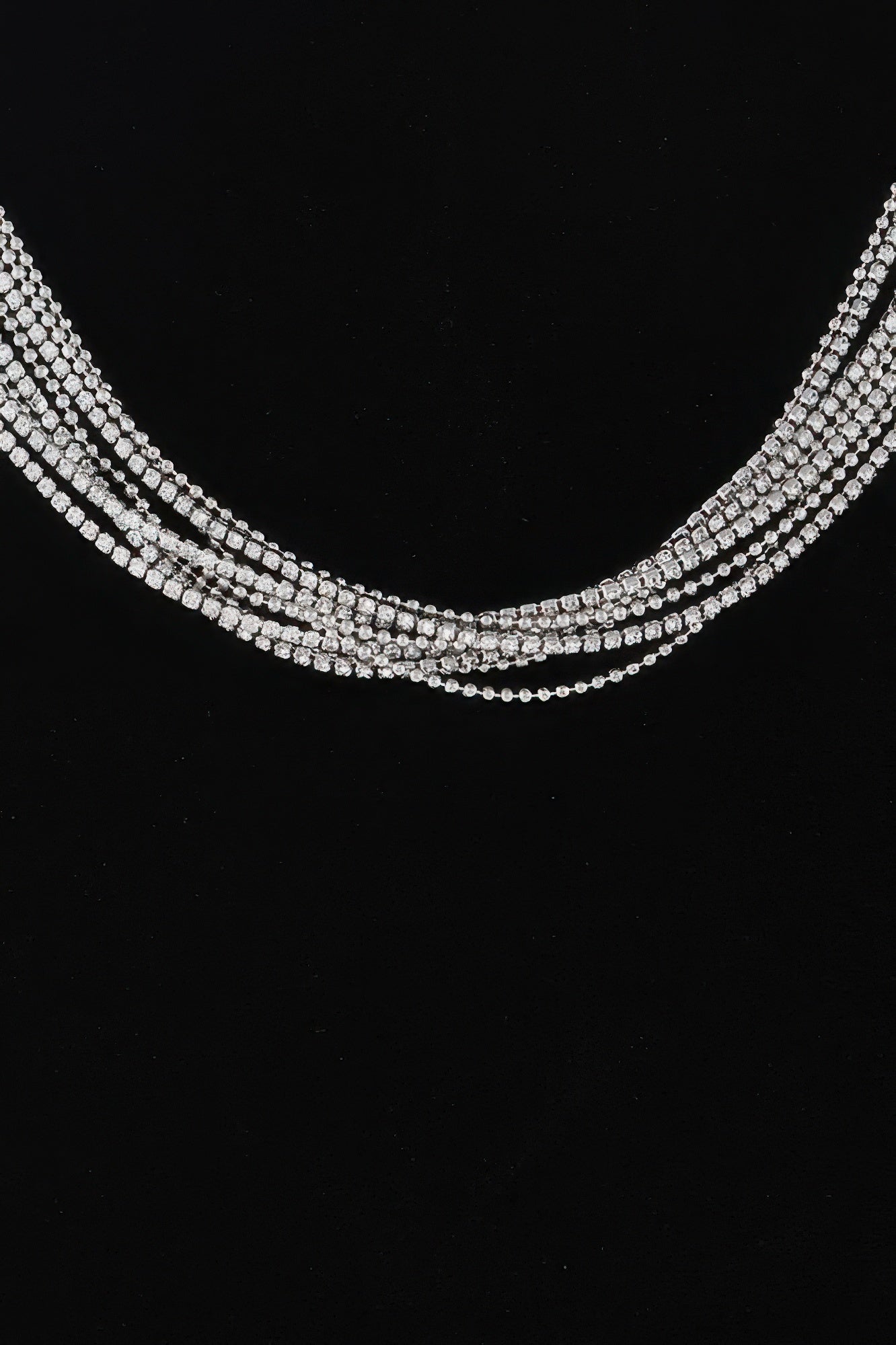 Multi Cubic Rhinestone Necklace