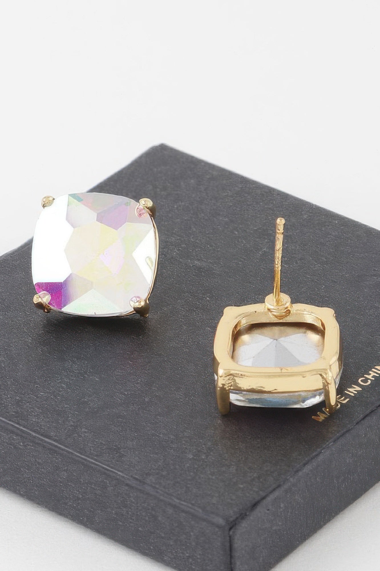 14k Rhinestone Stud Earrings