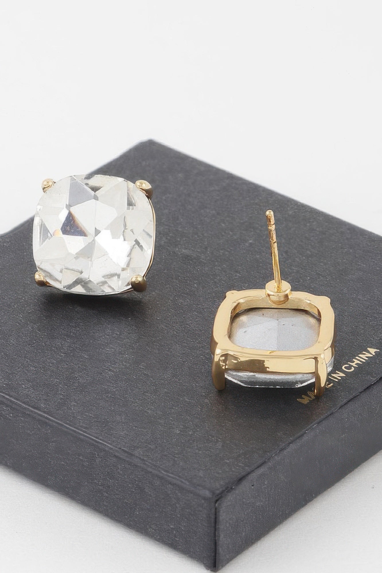 14k Rhinestone Stud Earrings