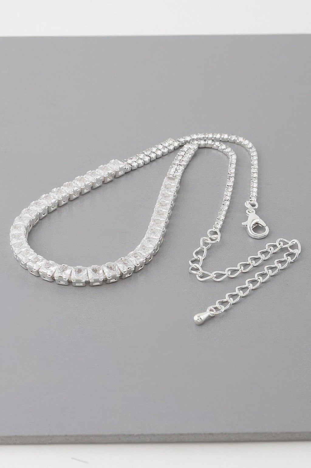 Cubic Rhinestone Choker Necklace