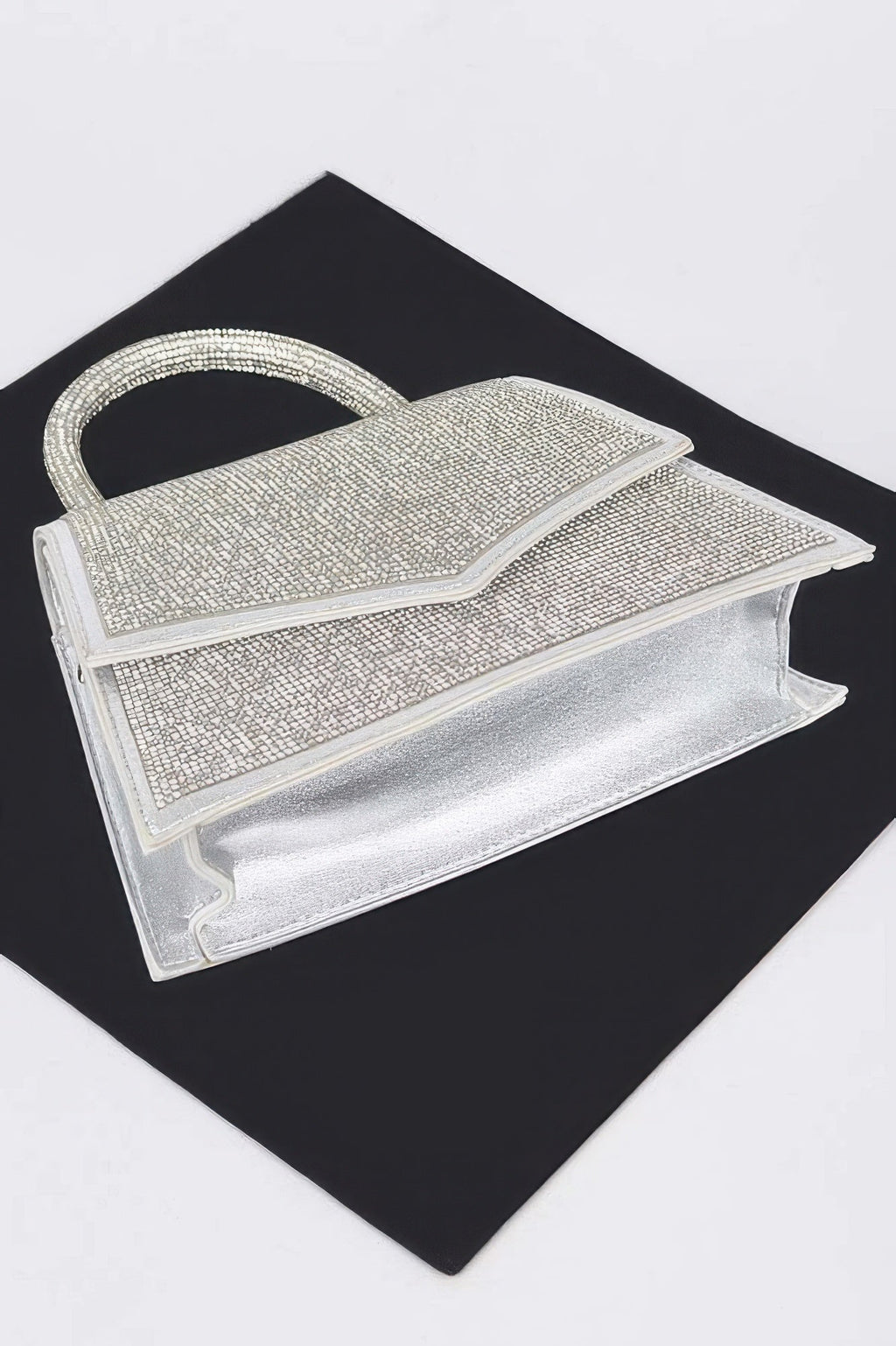 Rhinestone Top Handle Clutch
