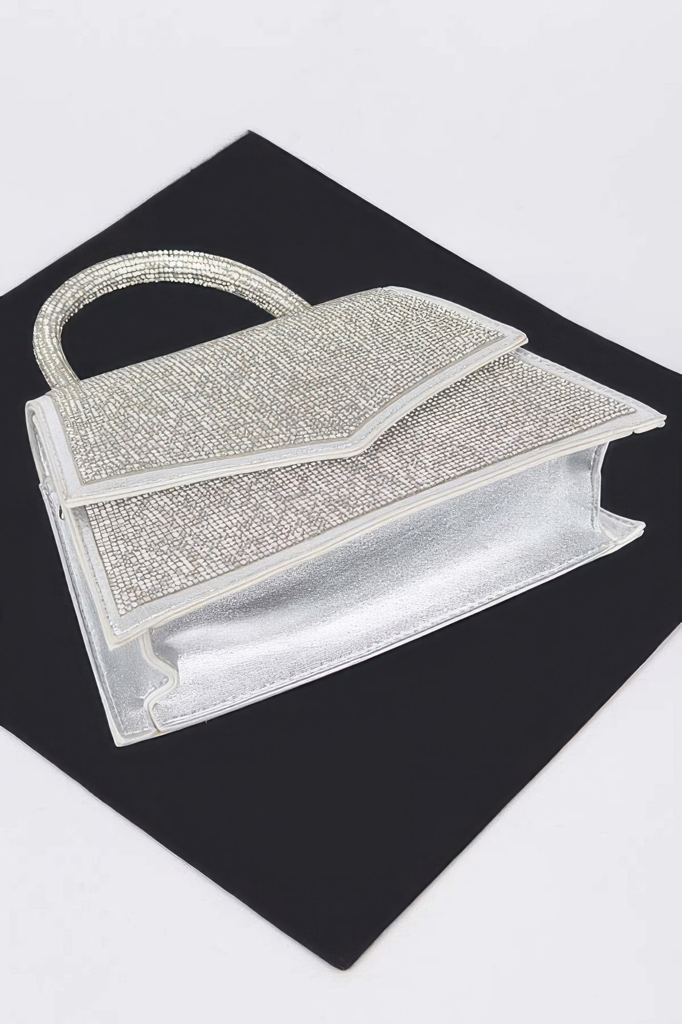 Rhinestone Top Handle Clutch