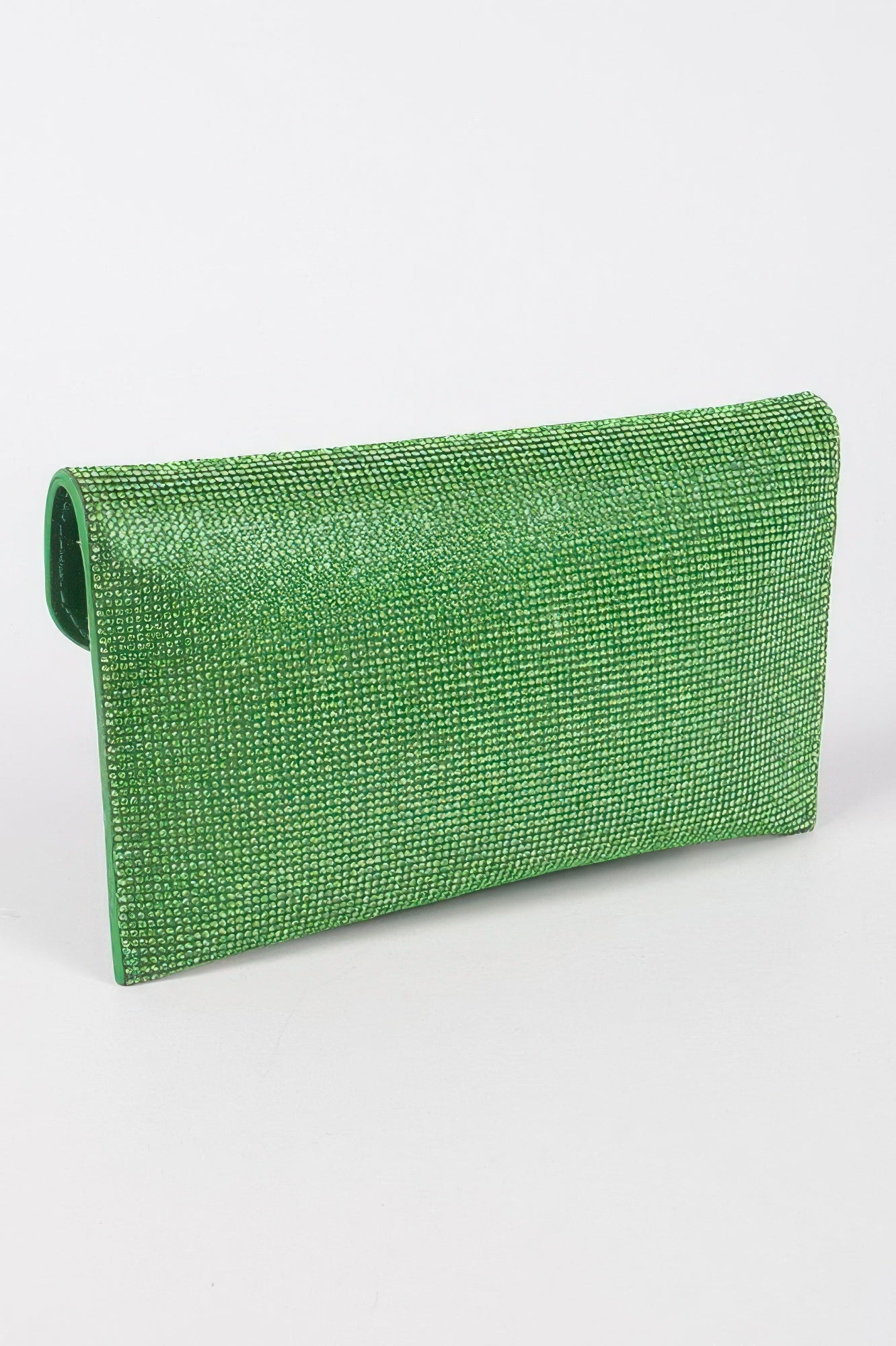 Full Rhinestone Envelope Chain Clutch