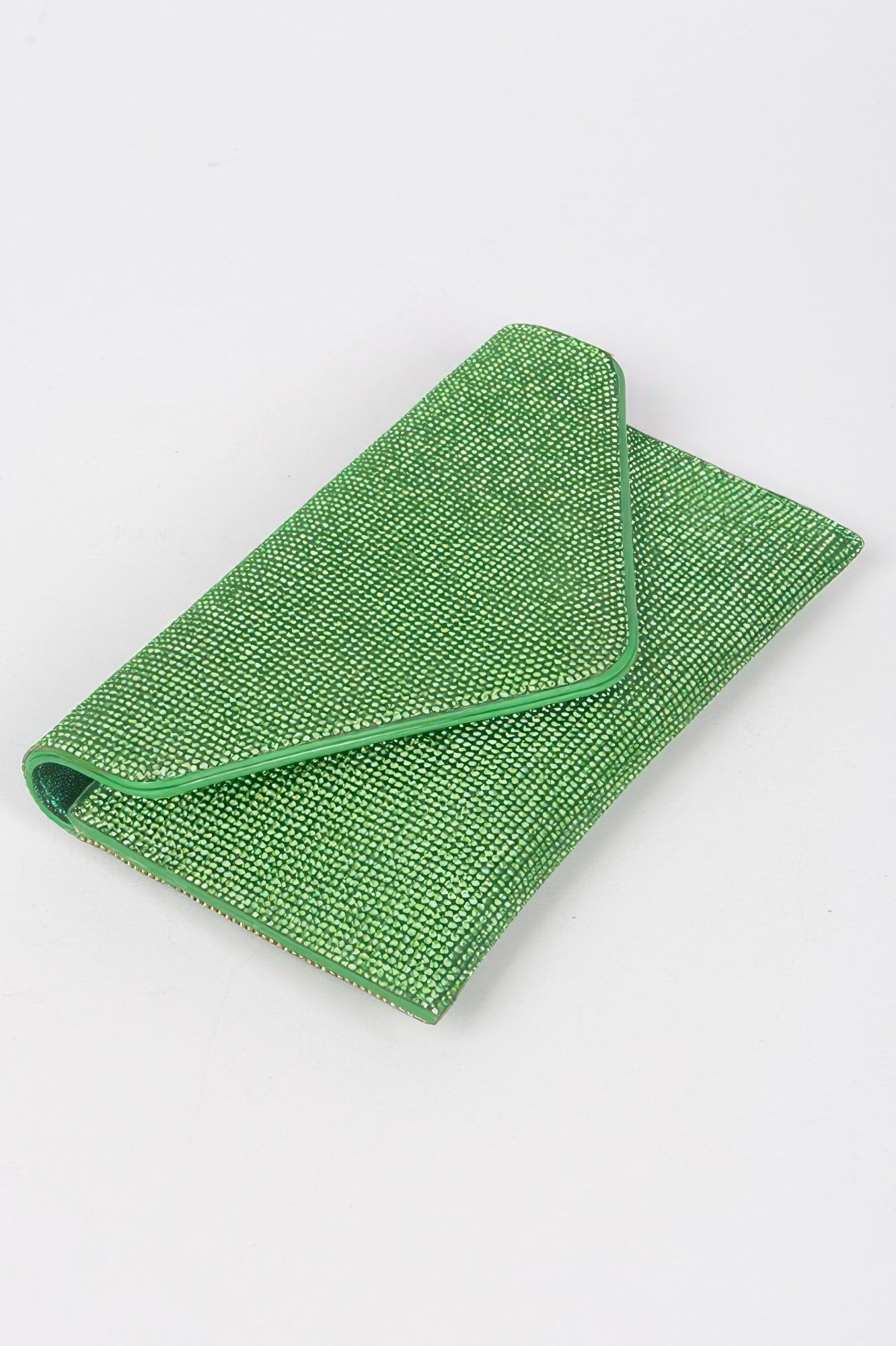 Full Rhinestone Envelope Chain Clutch