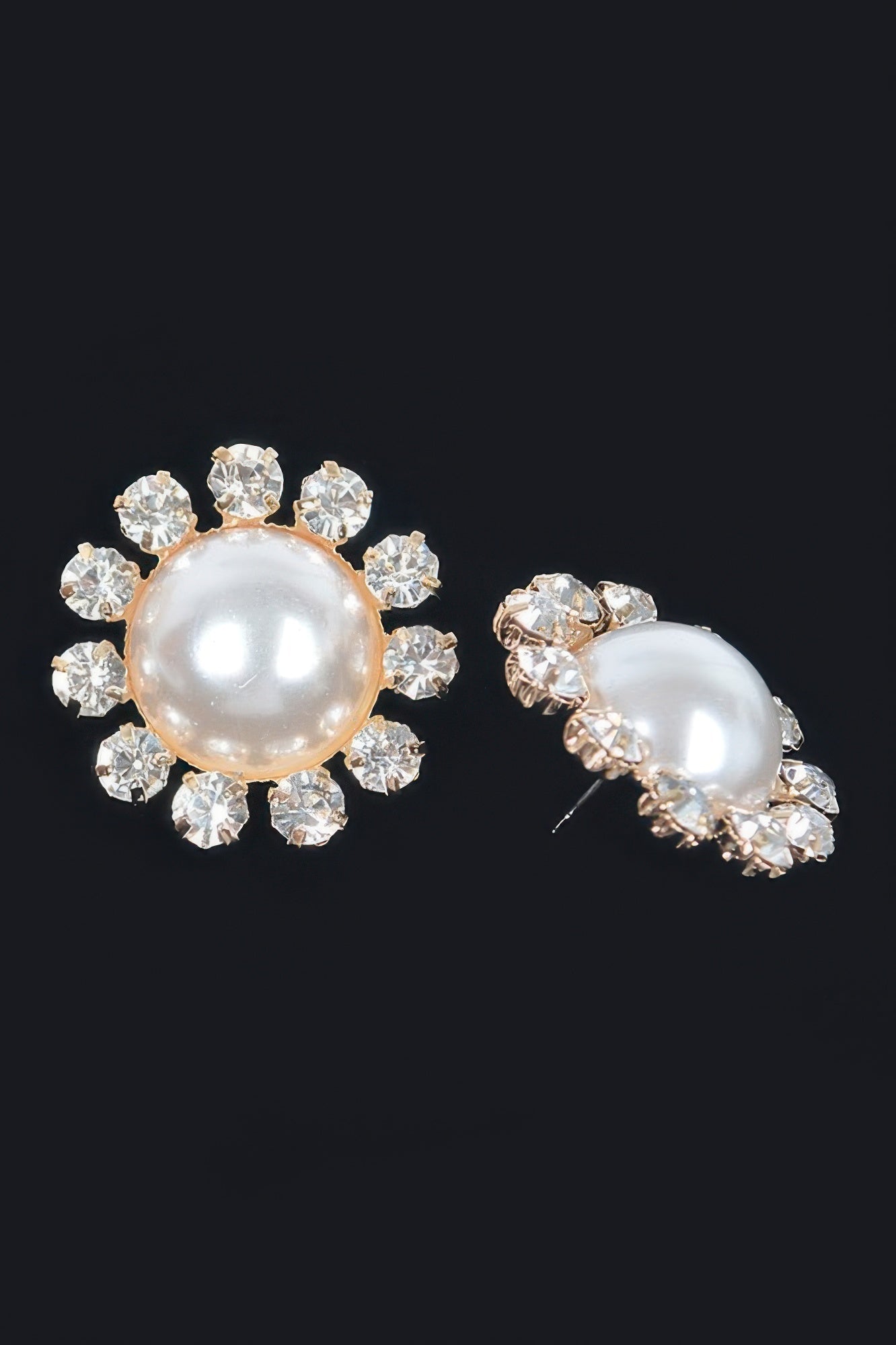 Pearl&stone Stud Earring