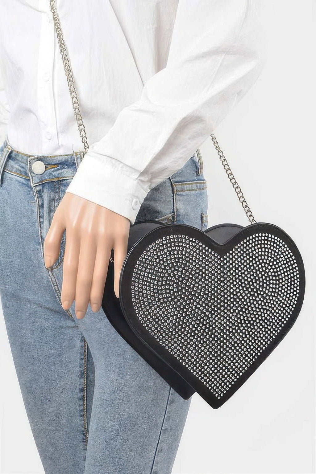 Hot Fix Heart Shape Bag