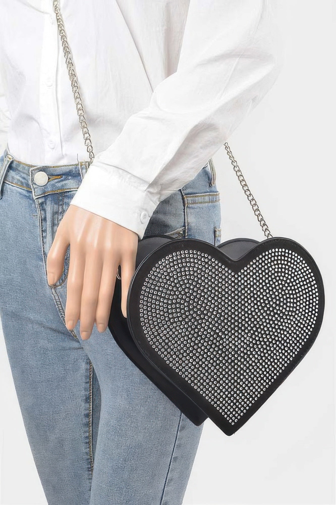 Hot Fix Heart Shape Bag