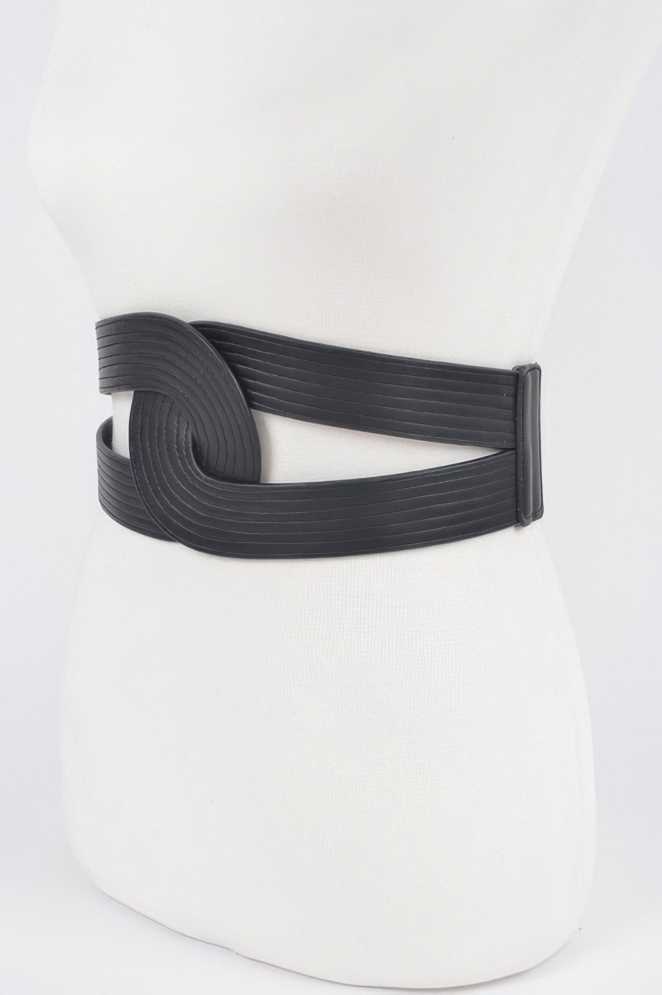 Faux Leather Elastic Belt