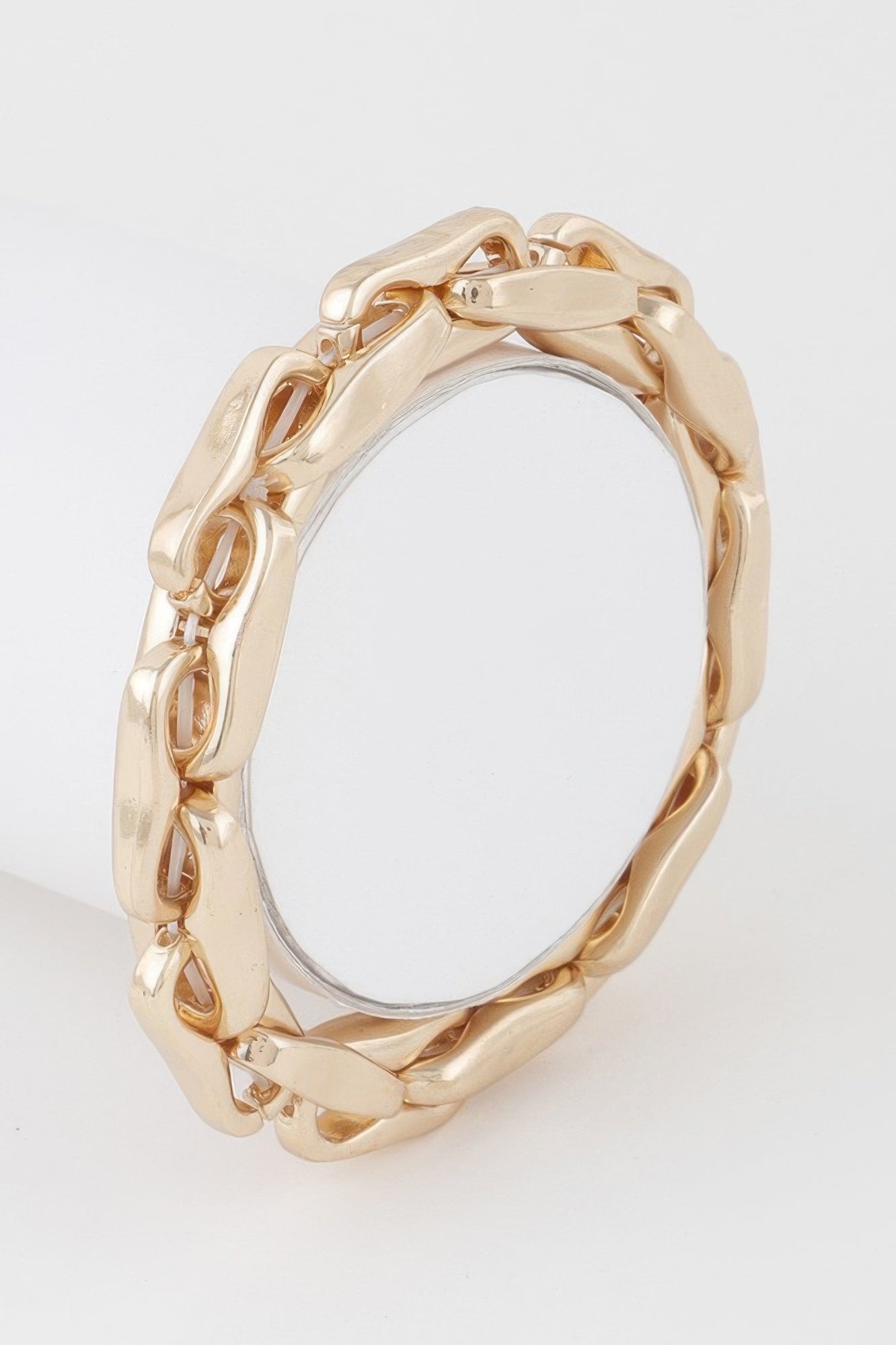 Hammered Link Chain Bracelet