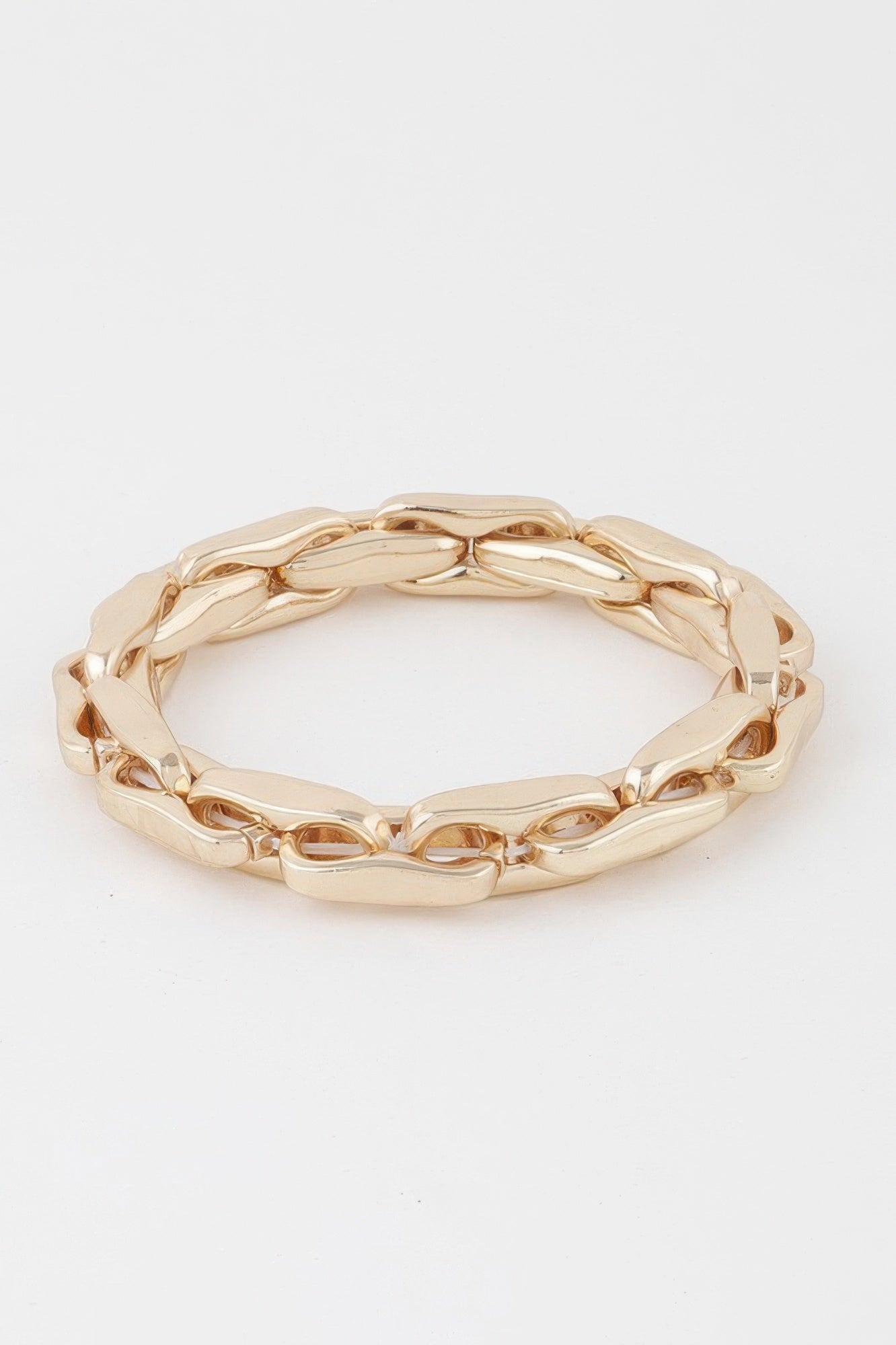 Hammered Link Chain Bracelet