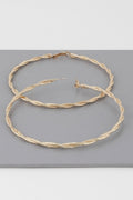 Wide Rope Twisted Hoop Earrings