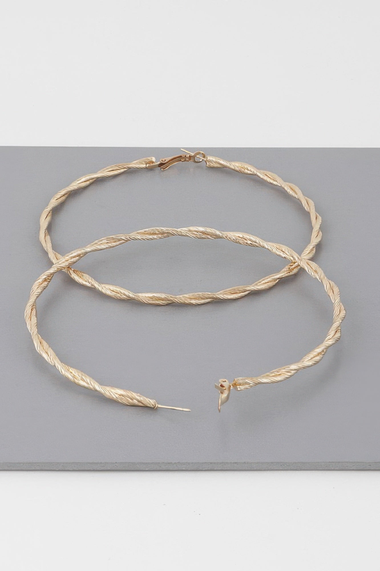 Wide Rope Twisted Hoop Earrings