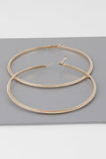 Wide Double Twisted Hoop Earrings