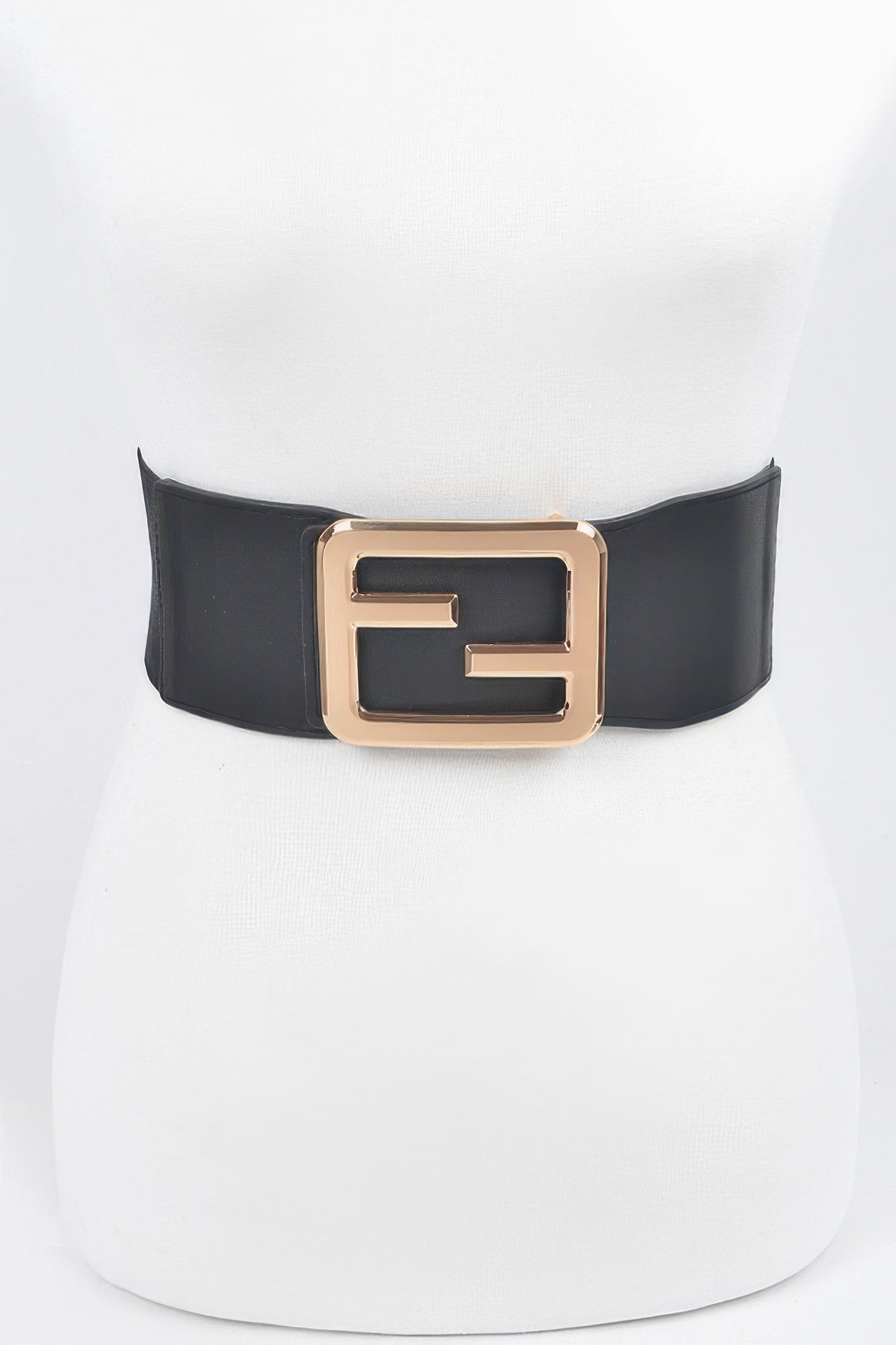 Metal Buckle Plus Size Elastic Belt