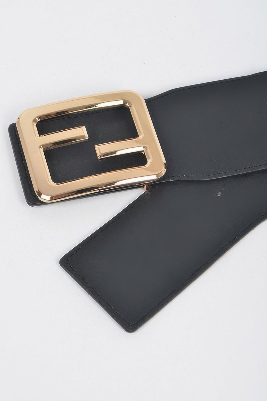 Metal Buckle Plus Size Elastic Belt