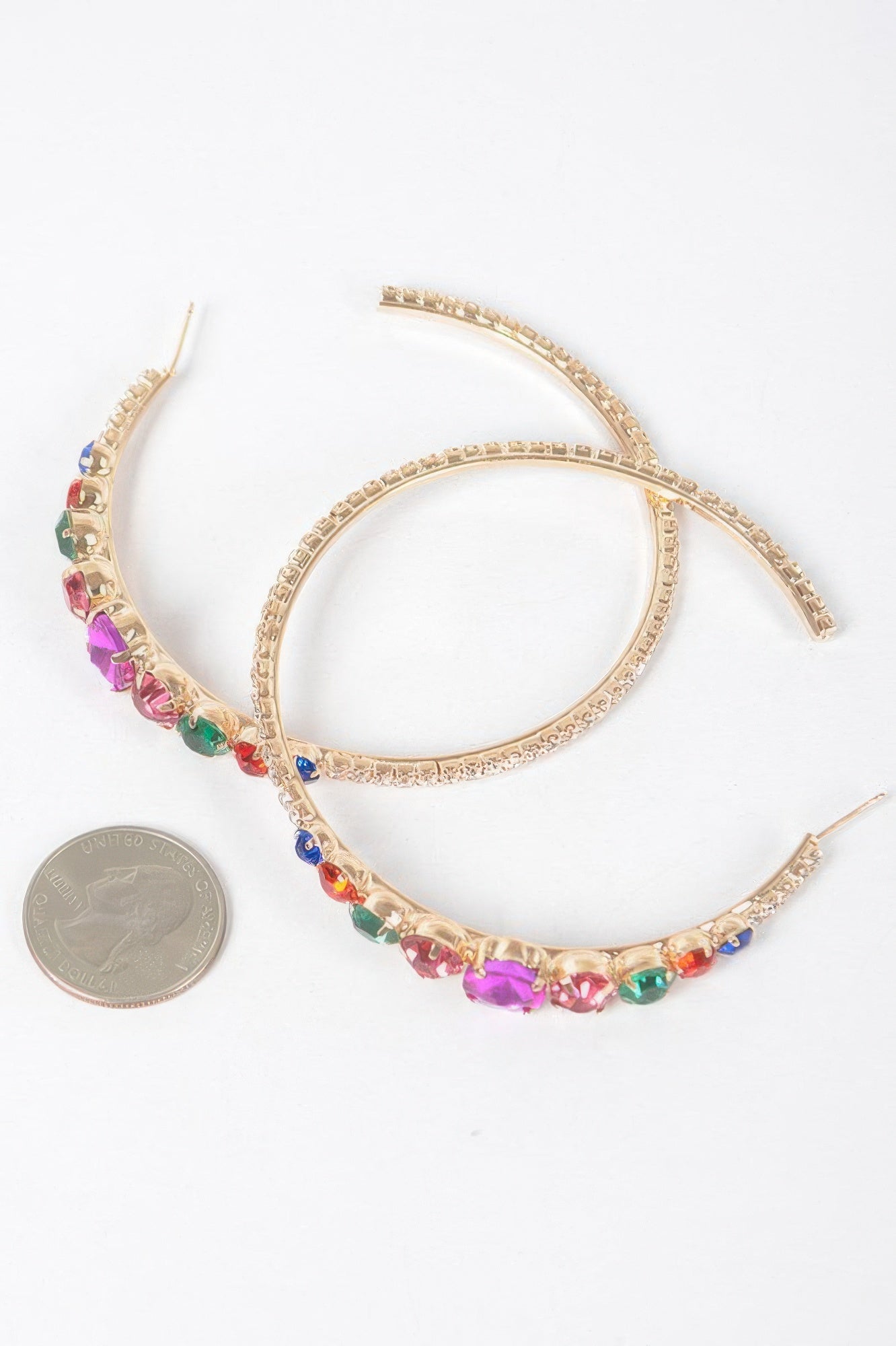 Rhinestone Hoop Earring