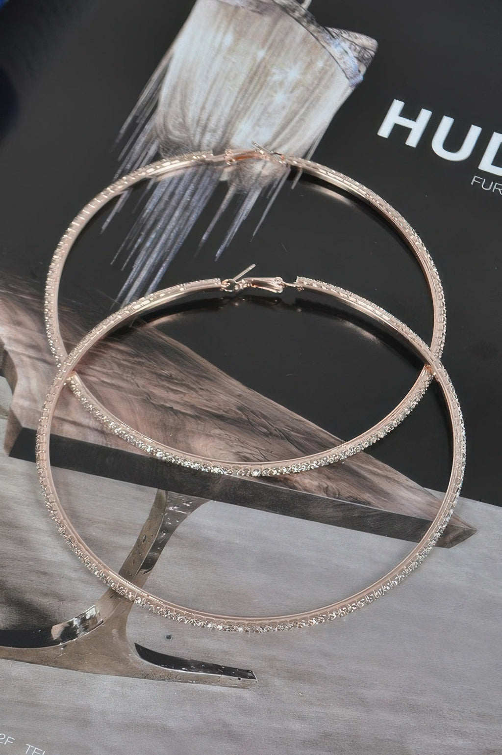 10cm Double Rhinestone Hoop Earrings