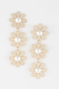 Triple Daisy Drop Earrings