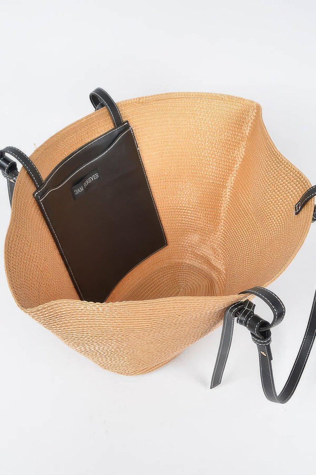 Faux Straw Large Hobo Bag