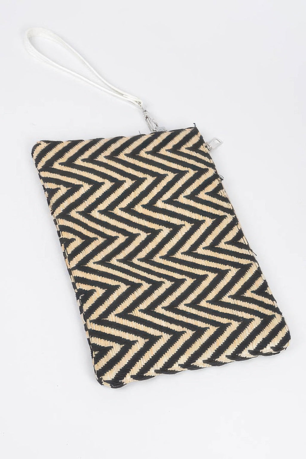 Faux Straw Pouch Bag