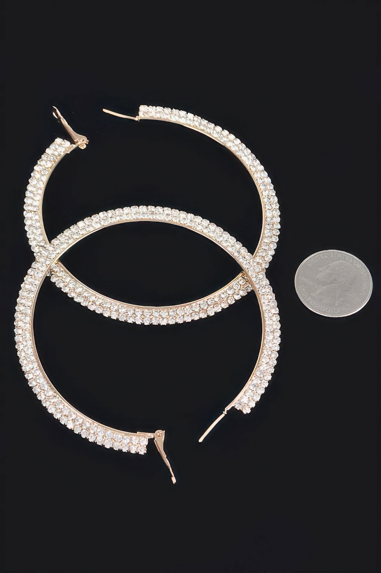 Rhinestone Hoop Earring