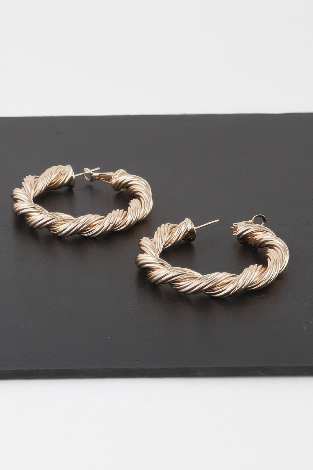Twisted Rope Hoop Earrings