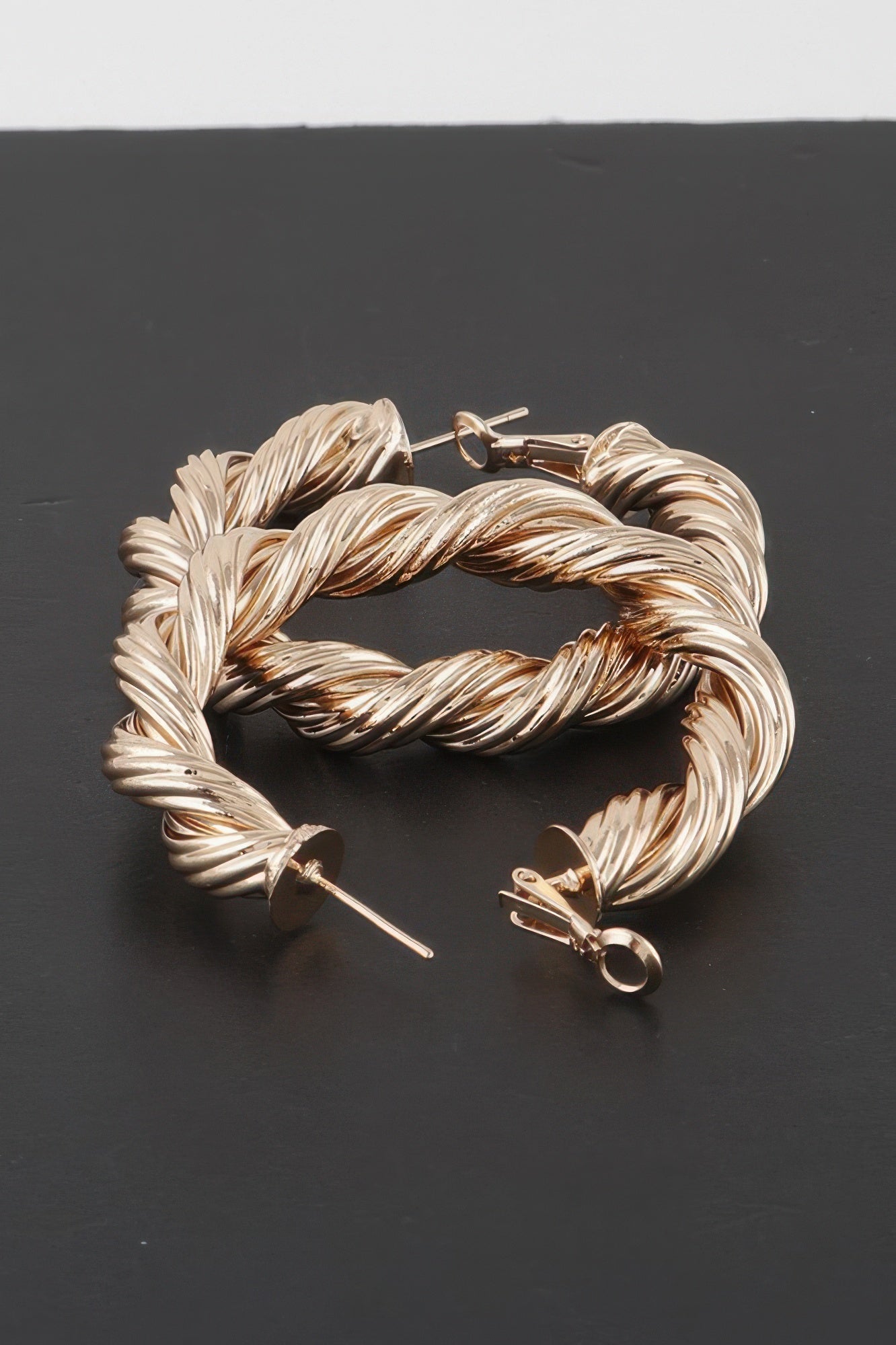 Twisted Rope Hoop Earrings