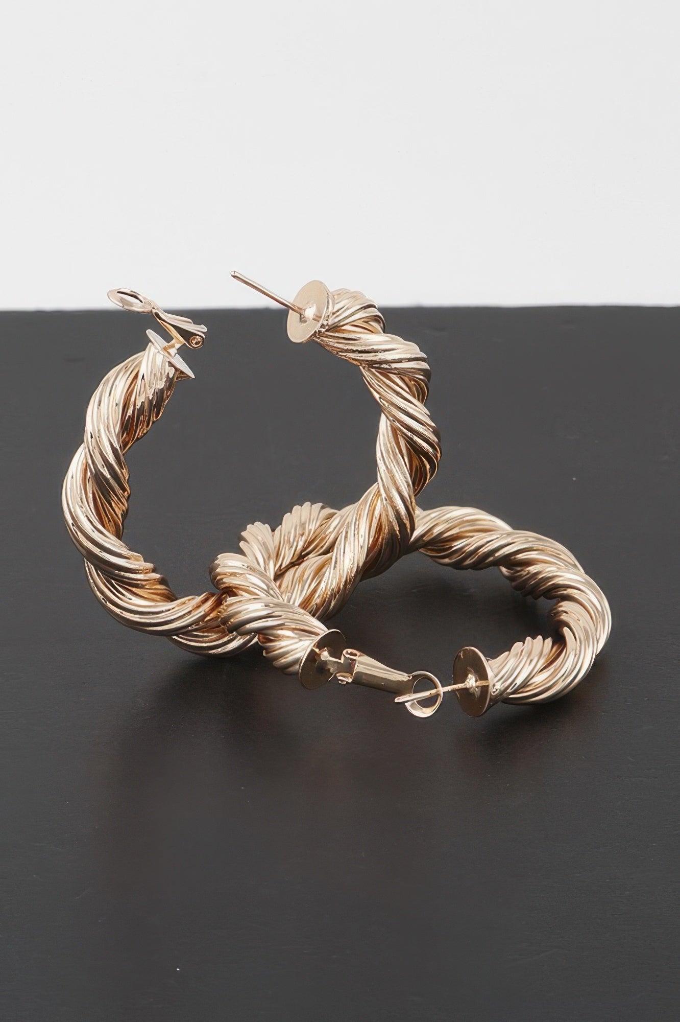Twisted Rope Hoop Earrings
